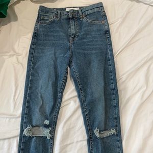 topshop jamie skinny ripped jeans NWOT